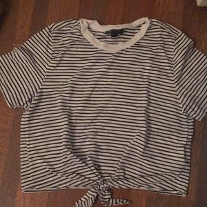 Kids/Tweens striped T-shirt with tie